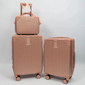 2 Malas Bordo Viagem + Frasqueira | Cadeado Numérico | Padrão ANAC | Rodinhas 360° |